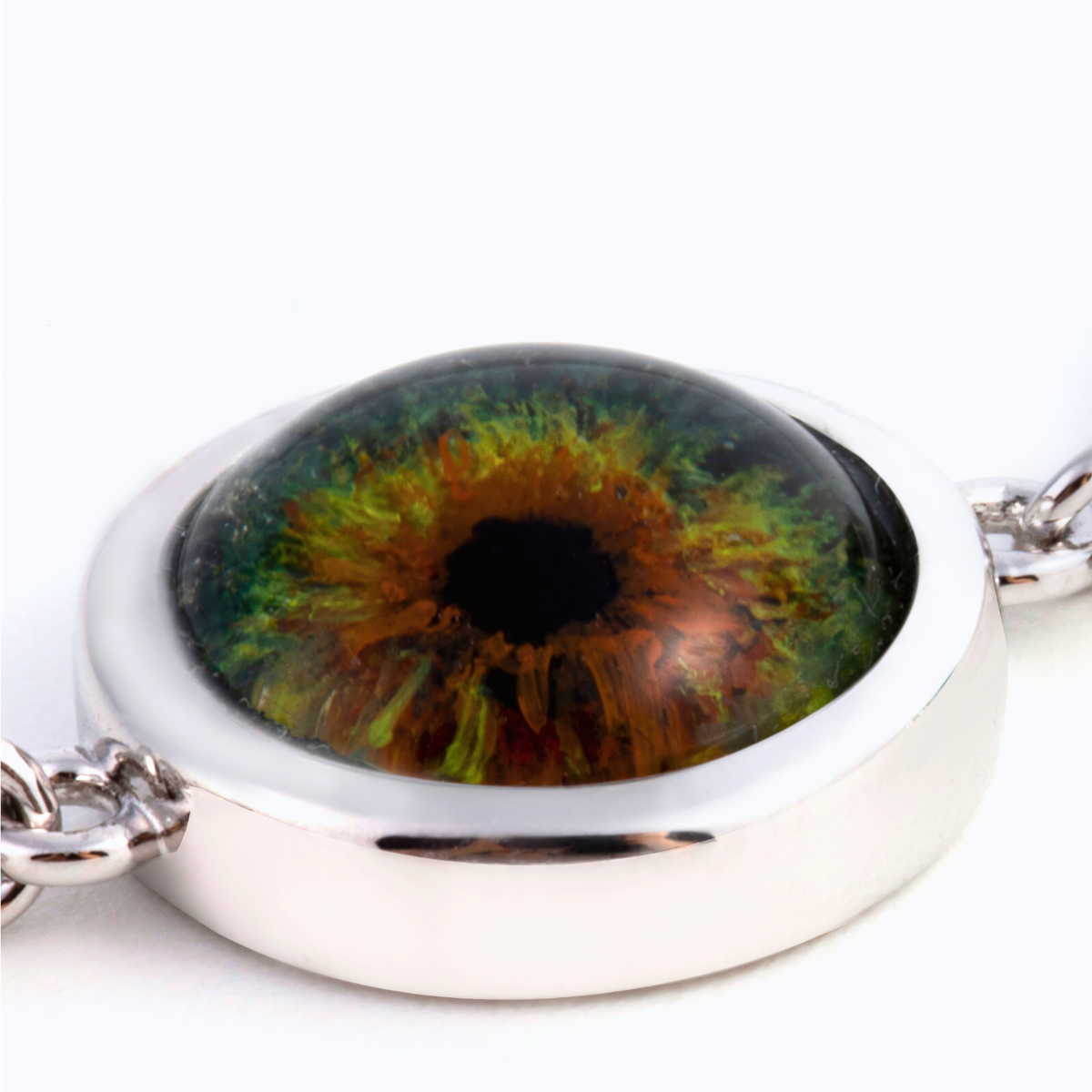 Eye Quartz with Sterling Silver Necklace