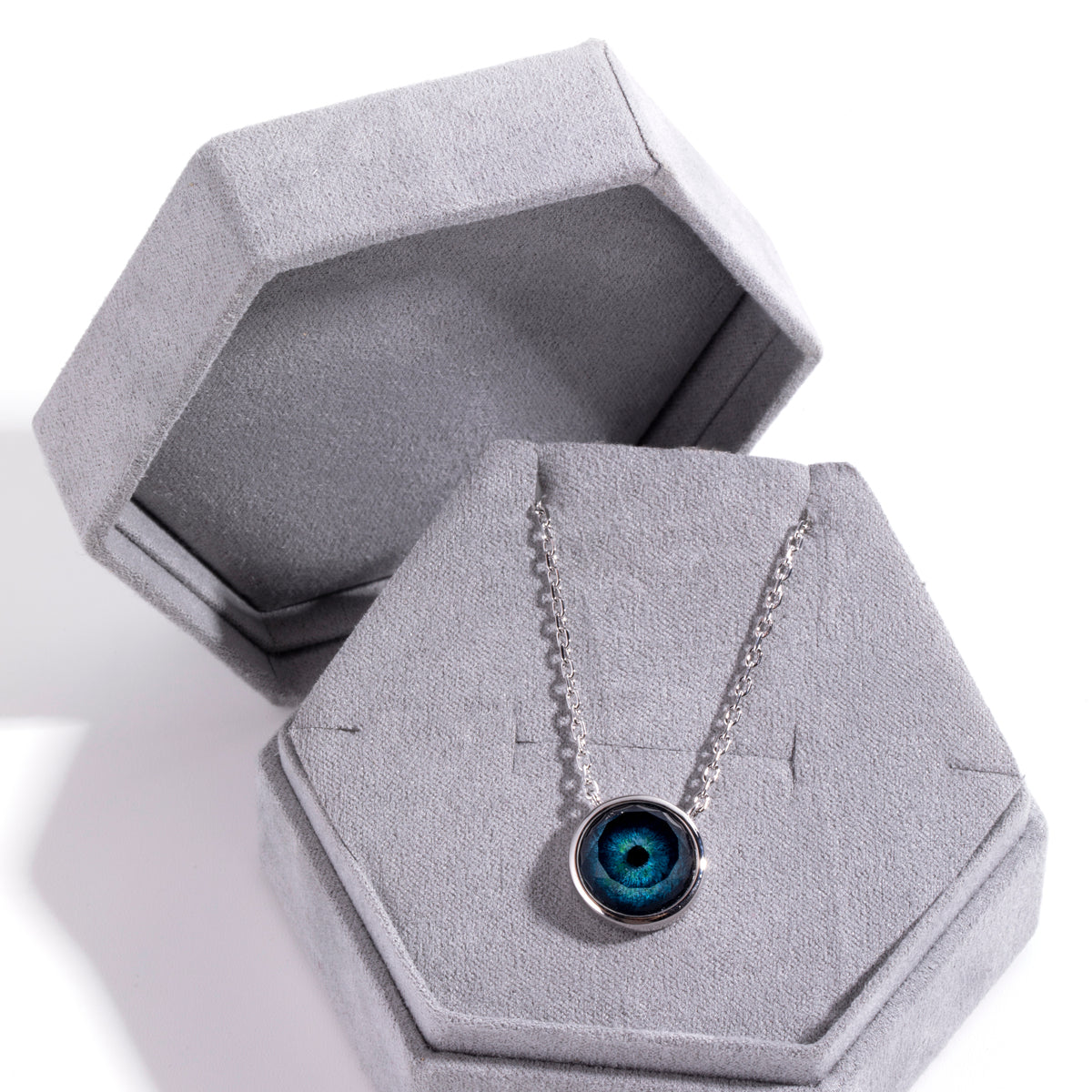 Eye Quartz with Sterling Silver Necklace